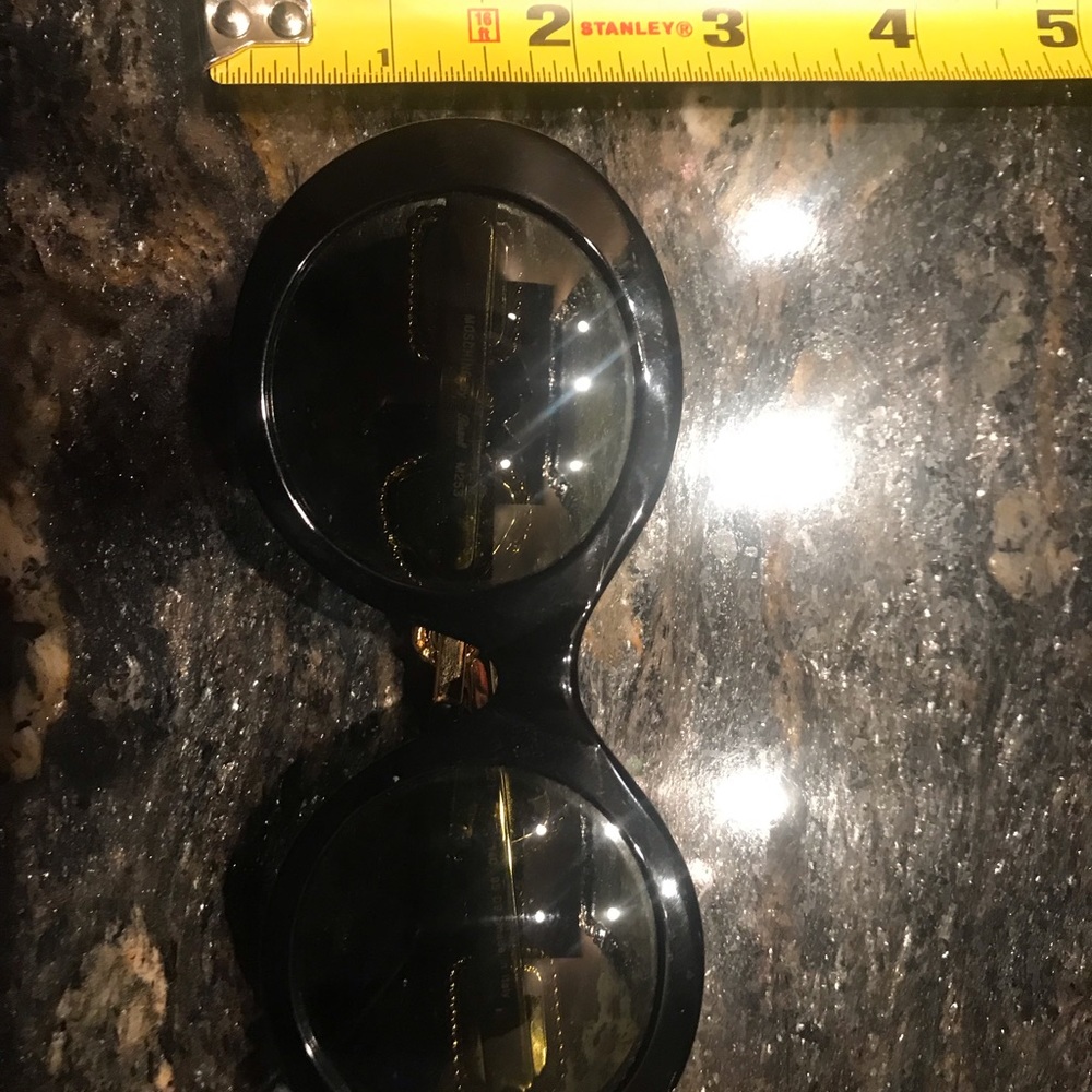 MOSCHINO PERSOL M253 BLACK JEWELED SUNGLASSES w/ Case - Picture 8 of 10